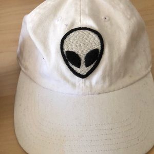 Alien white baseball hat